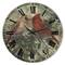 Designart Kissing Cardinals Large Cottage Wall Clock